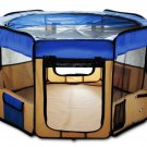 Pet Exercise Pen Kennel 48 Inch Simple Installation Durable Beathable Blue