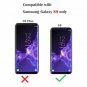 Samsung Galaxy S9 Wallet Case Luxury Glitter PU Leather Cash Holder Cover Pink