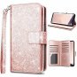 Samsung Galaxy S9 Wallet Case Luxury Glitter PU Leather Cash Holder Cover Pink