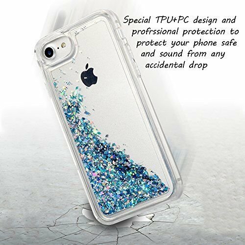 iPhone 8 Glitter Case Liquid Floating Bling Sparkle Bumper Shockproof