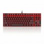 LED Backlit Gaming Keyboard Mechanical Feeling Metal ABS Construction Black