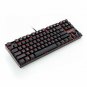 LED Backlit Gaming Keyboard Mechanical Feeling Metal ABS Construction Black