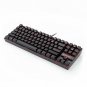 LED Backlit Gaming Keyboard Mechanical Feeling Metal ABS Construction Black