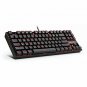 LED Backlit Gaming Keyboard Mechanical Feeling Metal ABS Construction Black
