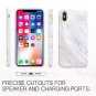 iPhone XS / X Case Soft Flexible TPU Shockproof Slim Durable Marble Grey Gold
