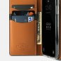 iPhone Xs Wallet Case Folio Handmade Genuine Leather Card Holder Cover Brown