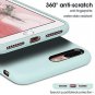 iPhone 8 Plus 7 Plus Silicone Case Soft Microfiber Cloth Gel Rubber Slim Mint