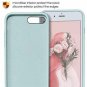 iPhone 8 Plus 7 Plus Silicone Case Soft Microfiber Cloth Gel Rubber Slim Mint