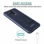 LG G7 Silicone Case Flexible TPU Raised Protection Lightweight Thin Slim Blue