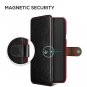 LG V40 Case, VRS Design [Black] Drop Protection Cover Classy Slim Premium PU Lea