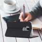 LG G7 Wallet Flip Case Kickstand Protective Cover Shockproof Card Slots Black