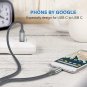 USB C to USB C Cable 2 Pack/6.6ft AkoaDa USB Type C Fast Charger Cable Nylon Bra