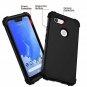Google Pixel 3 XL Case Three Layer Heavy Duty Shockproof Anti-Fingerprint Black