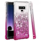 Samsung Galaxy Note 9 Case Bling Quicksand Glitter TPU Bumper Shockproof Pink