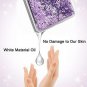 Samsung Galaxy Note 9 Case Girls Sparkle Floating Glitter Liquid Bumper Purple