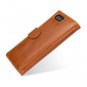 BlackBerry KEY2 Wallet Case Premium Leather Hard Shell Anti Drop Durable Brown