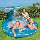 Whale Spray Pool  For Kids 82 X 62 X 39 Size Outdoor Waterfall For Ages 3+ Blue