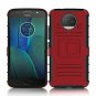 Moto G5S Plus Case Hybrid Dual Layer Shockproof Belt Clip Rugged Red Black