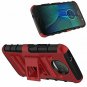 Moto G5S Plus Case Hybrid Dual Layer Shockproof Belt Clip Rugged Red Black