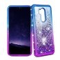 LG G7 Case Glitter Bling Sparkle Liquid Floating SLim Shockproof Blue Purple