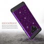 Samsung Galaxy Note 9 Case Luxury Glitter Style Shockproof Hybrid Purple Black