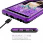 Samsung Galaxy Note 9 Case Luxury Glitter Style Shockproof Hybrid Purple Black