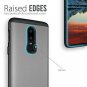 OnePlus 6 Case Rugged Shockproof Dual Layer Heavy Duty Slim Fit Metallic Slate