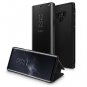 Galaxy Note 9 Case Pu Leather + PC Smart Clear View Kickstand Flip Folio Black