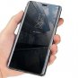 Galaxy Note 9 Case Pu Leather + PC Smart Clear View Kickstand Flip Folio Black