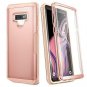 Samsung Galaxy Note 9 Case Built In Screen Protecttor Heavy Duty Rose Gold Pink