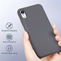 iPhone XR Soft Case Liquid Silicone Cover Perfect Grip Drop Protection Gray