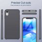 iPhone XR Soft Case Liquid Silicone Cover Perfect Grip Drop Protection Gray