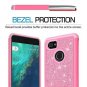 Google Pixel 2 XL Gliter Case Girls Women HD Screen Protector Heavy Duty Pink