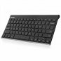 Wireless Bluetooth Keyboard Stainless Steel Built in Rechargeable Battery Black