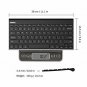 Wireless Bluetooth Keyboard Stainless Steel Built in Rechargeable Battery Black