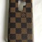 Galaxy S9 Case, Elegant Luxury Designer Brown PU Leather Monogram Classic Plaid