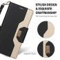 Galaxy Note 9 Wallet Case Folding Kickstand Card Slots MIrror Wristlet Black