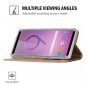 Galaxy Note 9 Wallet Case Folding Kickstand Card Slots MIrror Wristlet Black