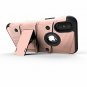 iPhone XS Case Kickstand Screen Protector Holster Belt Clip Rose Gold Black
