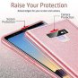 Samsung Galaxy Note 9 Glitter Case Sparkle Bling Three Layer Durable Rose Gold