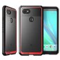 Google Pixel 2 XL Case Hybrid Clear Durable Scratch Resistant Back Cover Red