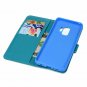 Samsung Galaxy S9 Case Wallet PU Leather Kickstand Card Slots Shockproof Blue