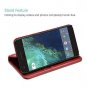 Google Pixel 2 Wallet Case Kickstand Genuine Leather Card Slots Magnetic Closure