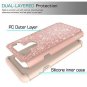 LG V40 Glitter Case LG V40 ThinQ Case with HD Screen Protector Glitter Bling