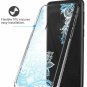 Samsung Galaxy S9 Plus Silicone Skin Case Soft Flexible TPU Blue Flower Clear