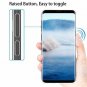 Samsung Galaxy S9 Plus Silicone Skin Case Soft Flexible TPU Blue Flower Clear