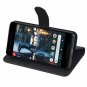 Google Pixel 2 Wallet Case Flip Cover Leather Credit Card Pockets Stand Black