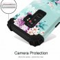 Samsung Galaxy S9 Plus Shockproof Case Full Body Protective Hybrid Flower Blue