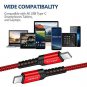 USB C to USB C Cable 3A 6.6ft 2Pack JSAUX USB Type C Fast Charging Braided Charg