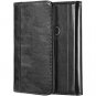 Google Pixel 2 Case Wallet Genuine Leather Card Slots Kickstand Durable Black